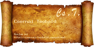 Csernai Teobald névjegykártya